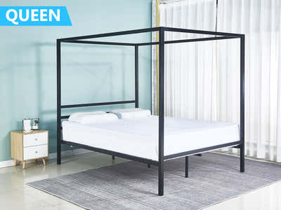 Canopy Bed Frame Black - Queen