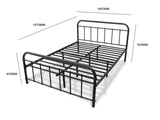 Darcy Double Bed Frame - Metal Black