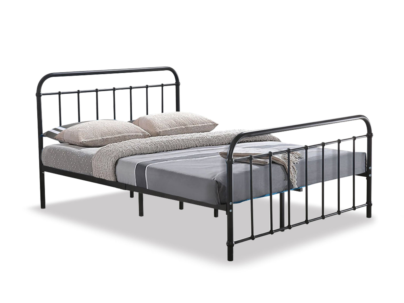 Darcy Queen Bed Frame- Metal Black