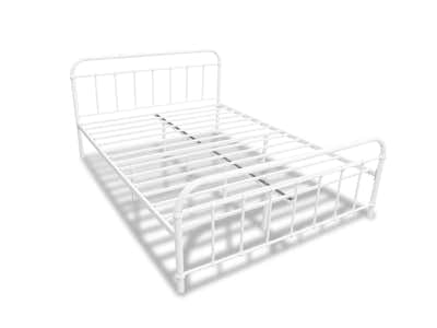 Darcy Metal Bed Frame White - Queen