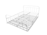 Darcy Queen Bed Frame - Metal White