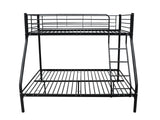DS Triple Bunk Bed Black 36cm top guardrail