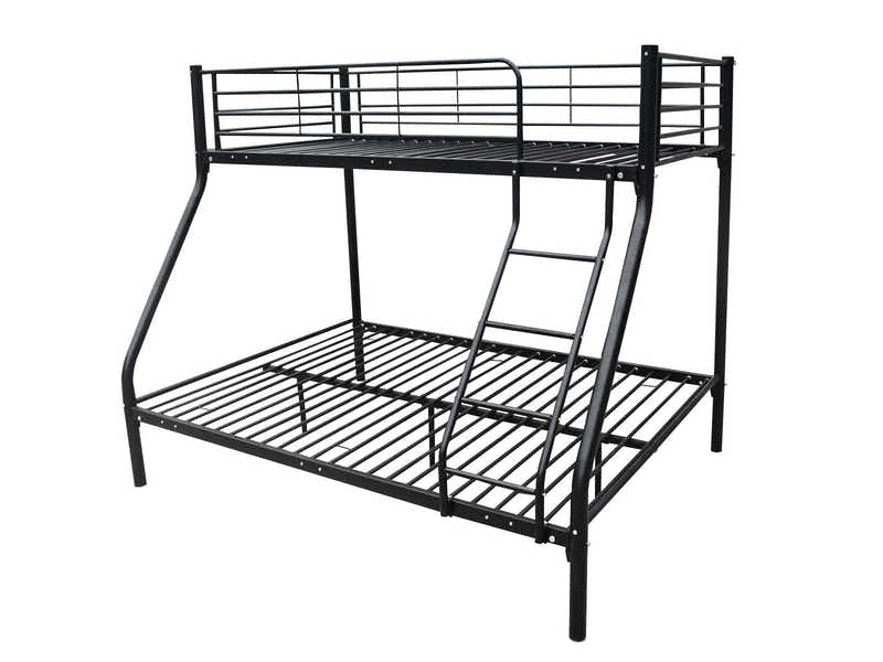 Metal Triple Bunk Bed - Black