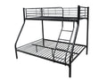 DS Metal Triple Bunk Bed - Black