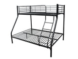 DS Triple Bunk Bed Black 36cm top guardrail