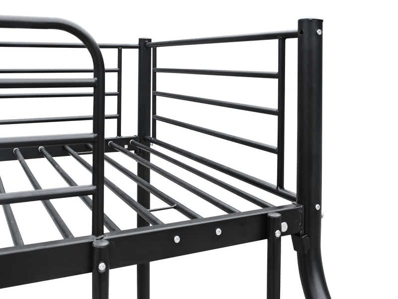 Metal Triple Bunk Bed - Black