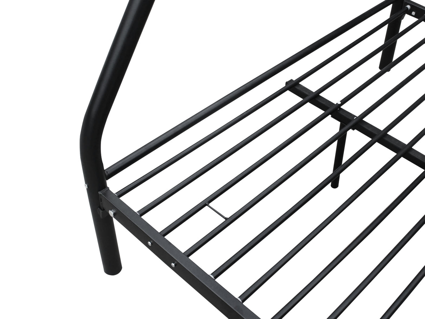 DS Triple Bunk Bed Black 36cm top guardrail