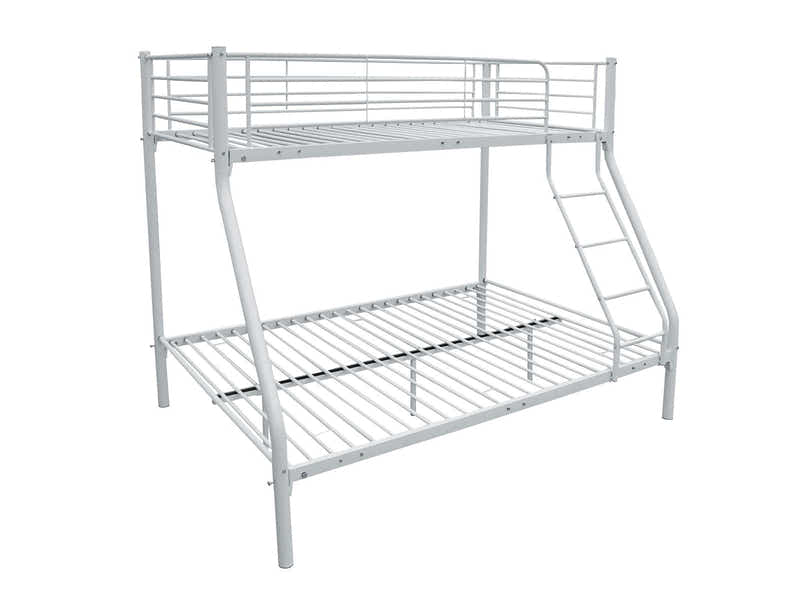 Metal Triple Bunk Bed - White