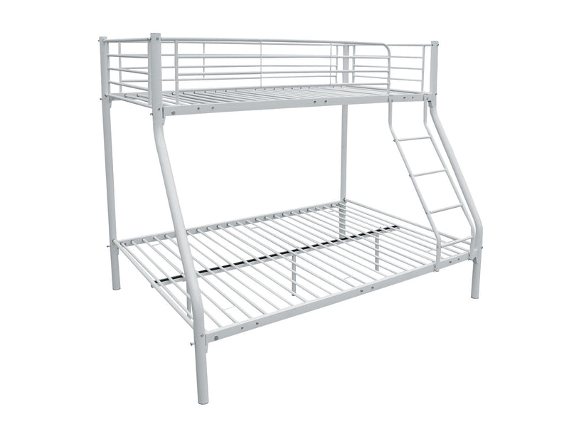 Metal Triple Bunk Bed - White