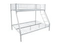 Metal Triple Bunk Bed - White