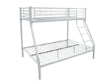 Triple Bunk Bed White 36cm top guardrail
