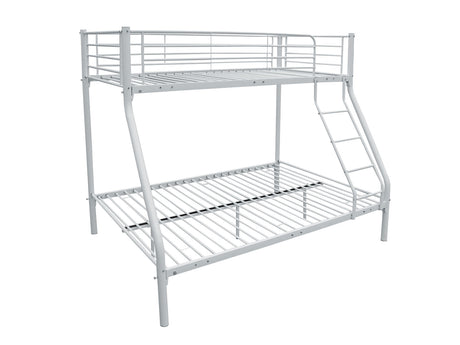 Metal Triple Bunk Bed - White