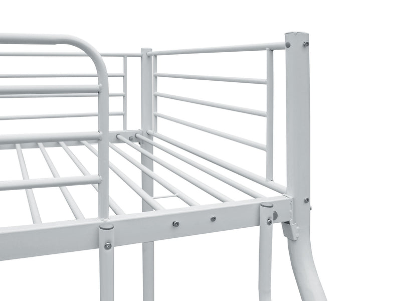 Metal Triple Bunk Bed - White
