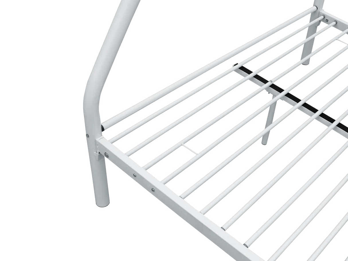 Metal Triple Bunk Bed - White
