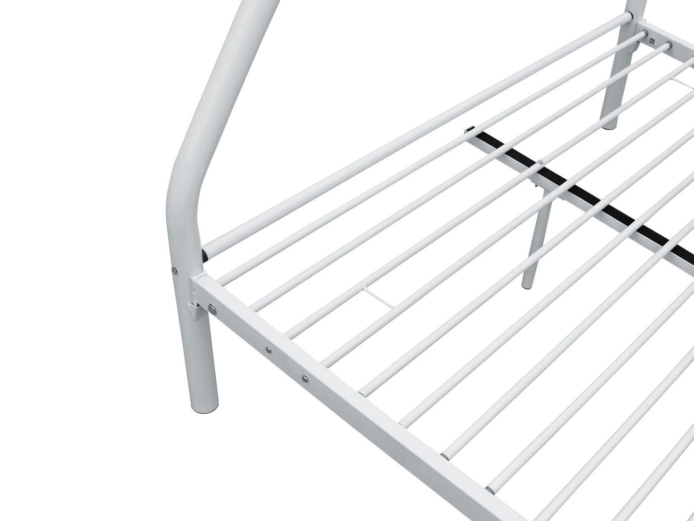 Triple Bunk Bed White 36cm top guardrail