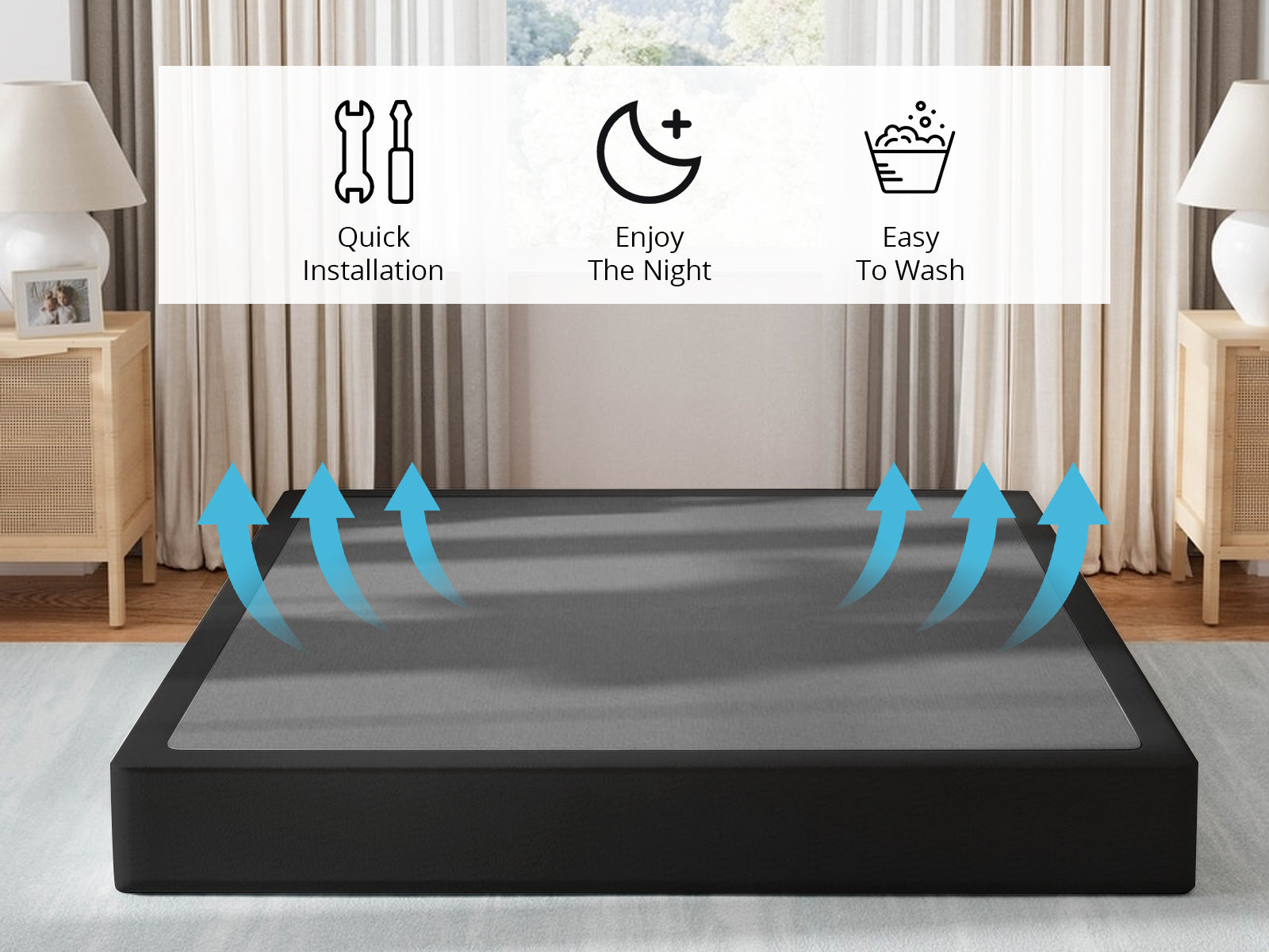 D54 Metal Bed Frame - Double