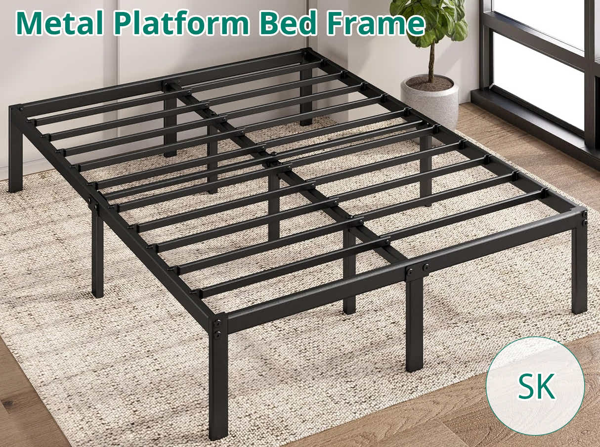 DS Xclusive Metal Platform Bed Frame D Super King
