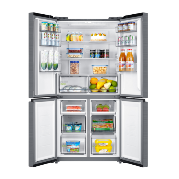 Midea 474L Cross Door Fridge Freezer Stainless Steel