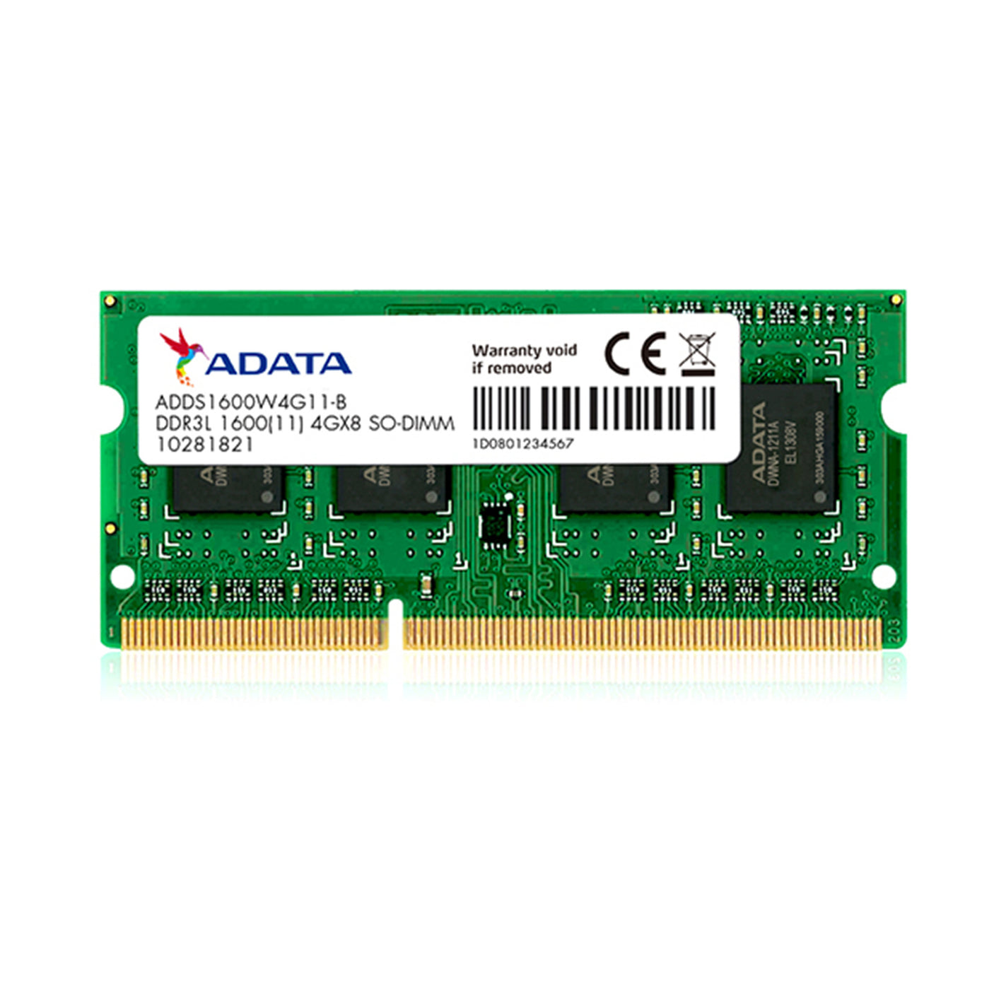 DS PB ADATA 8GB DDR3L Laptop RAM SODIMM - 1600Mhz - 1.35v
