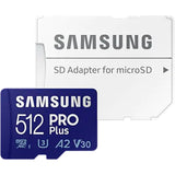 DS PB Samsung Pro PLUS microSDXC Memory Card - 512GB Includes Adapter