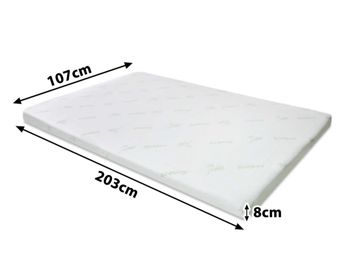 Memory Foam Mattress Topper 8 cm Dual – King Single