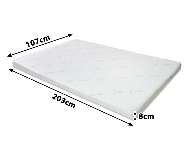 Memory Foam Mattress Topper 8 cm Dual – King Single