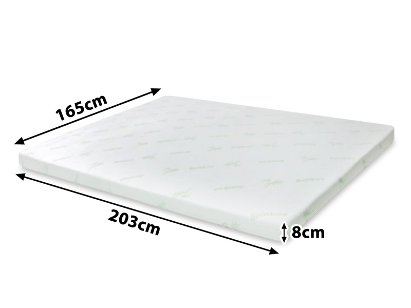 Memory Foam Mattress Topper 8 cm Dual – King