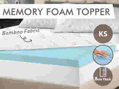 Memory Foam Mattress Topper 8 cm Blue – King Single