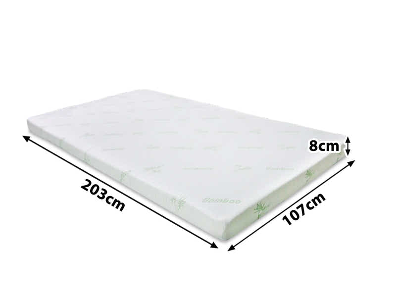 Memory Foam Mattress Topper 8 cm Blue – King Single