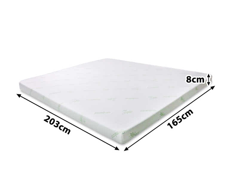 Memory Foam Mattress Topper 8 cm Blue – King