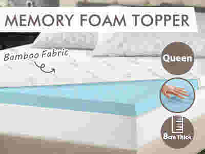 Memory Foam Mattress Topper 8 cm Blue – Queen