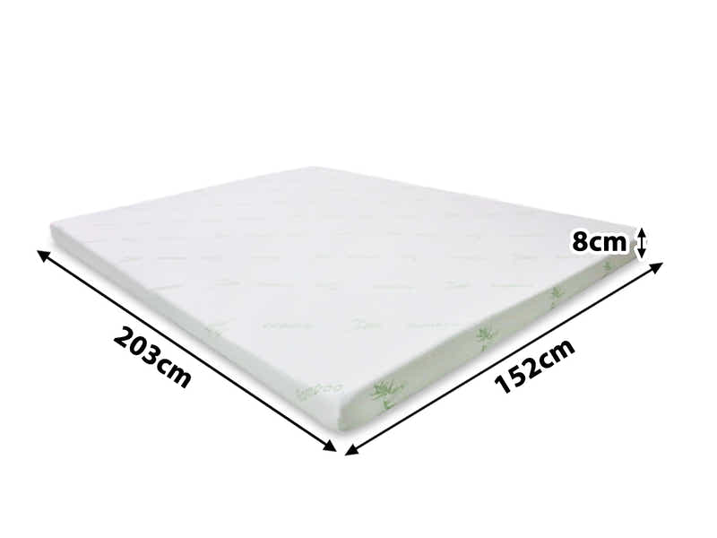 Memory Foam Mattress Topper 8 cm Blue – Queen