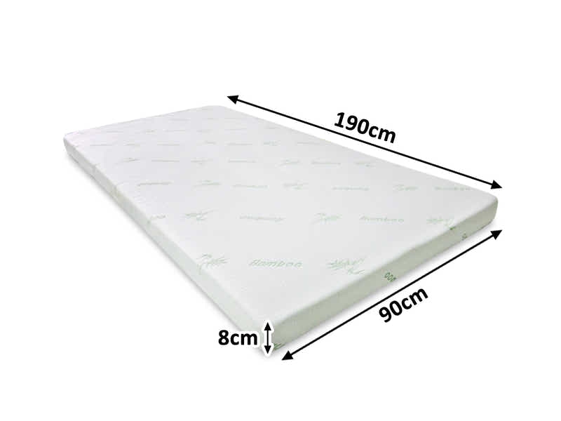 Memory Foam Mattress Topper 8 cm Blue – Single