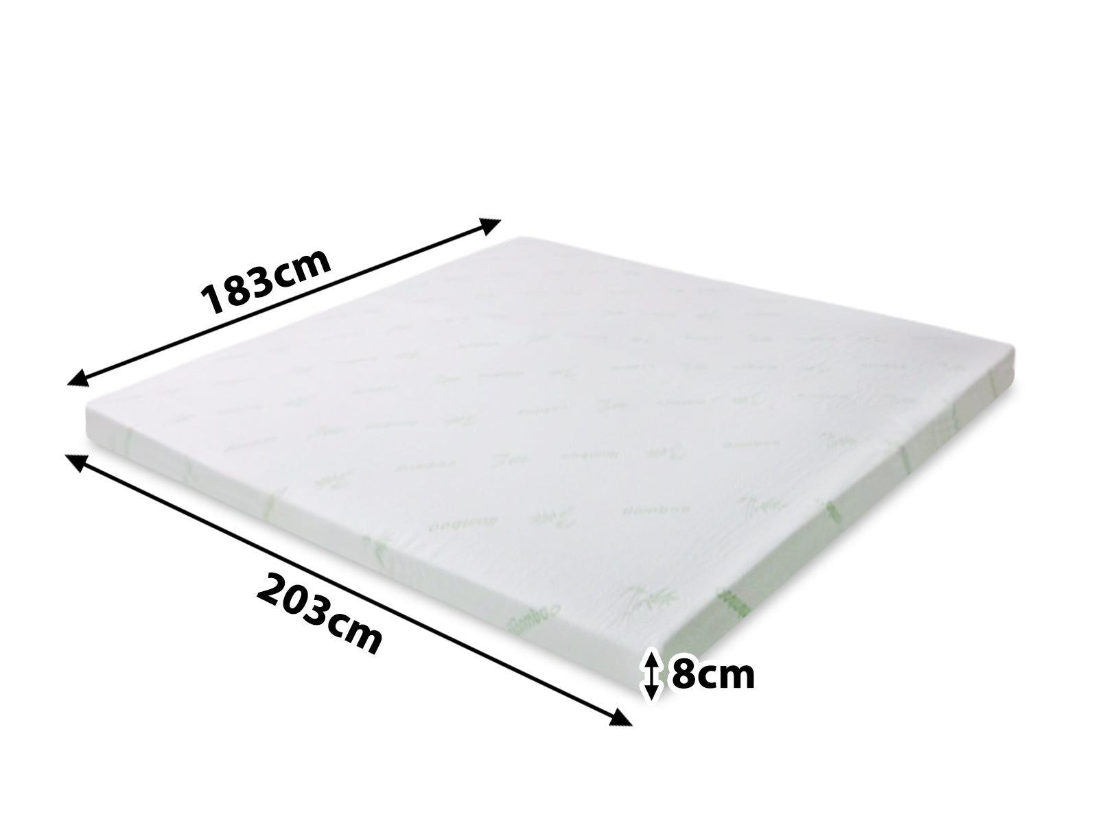 Memory Foam Mattress Topper 8 cm Blue – Super King