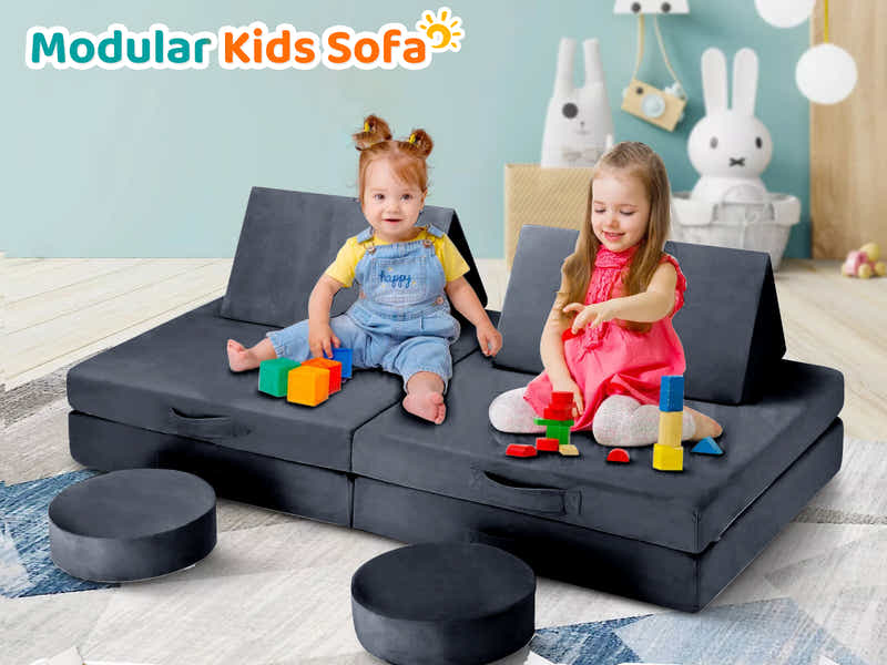 Play couch 6pcs Grey
