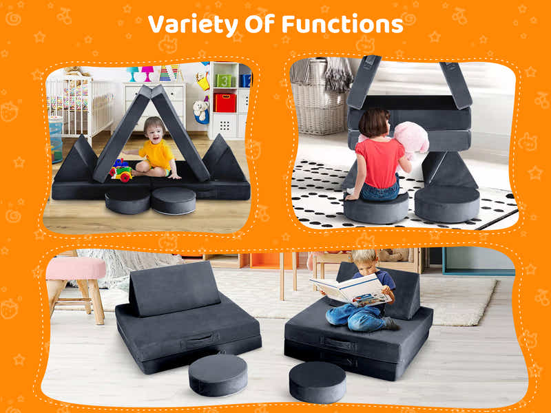 Play couch 6pcs Grey