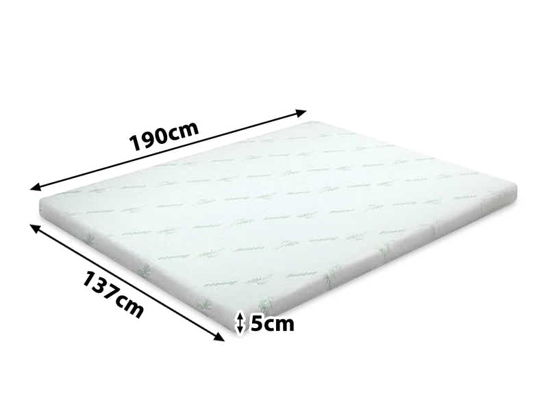 Memory Foam Mattress Topper 5 cm – Double