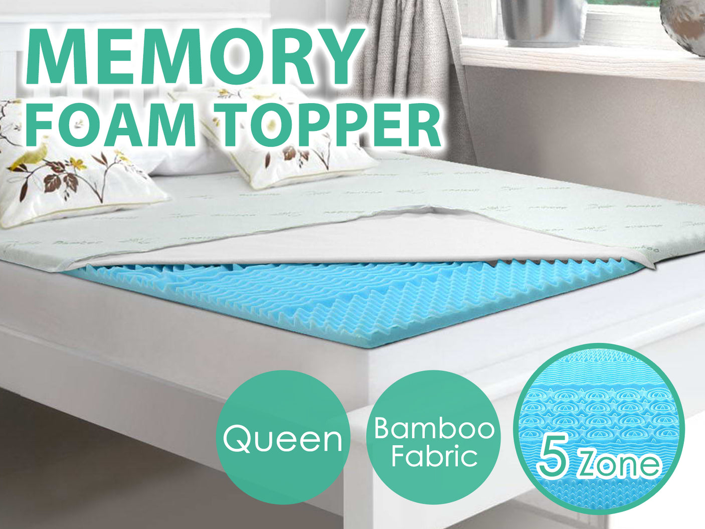 Memory Foam Topper 5Cm Queen