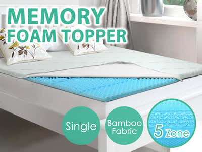 Memory Foam Mattress Topper 5 cm – Single