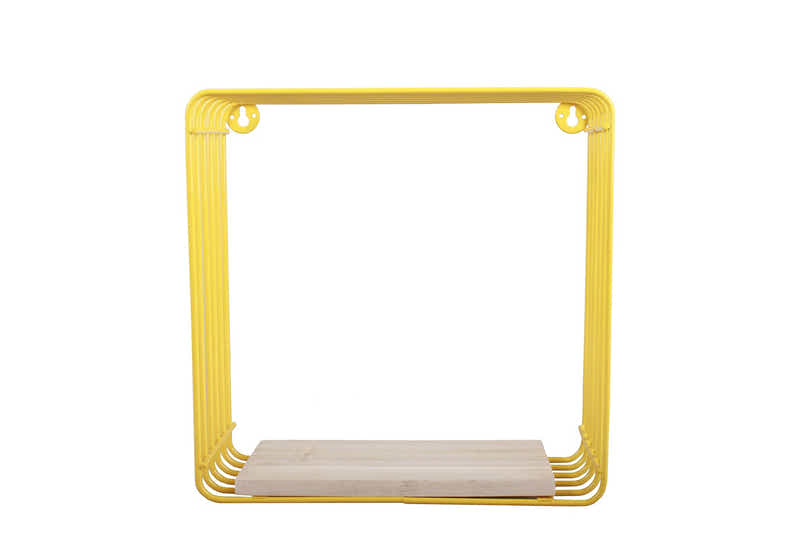 DS BS Wall Mounted Metal Wire Cube Display Decor Shelf