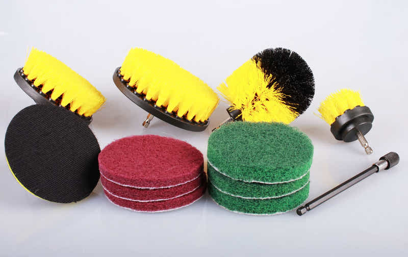 DS BS 12 Piece Power Drill Brush Scrub Pads Set