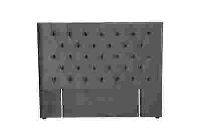 Rakel Velvet Headboard Grey - Double