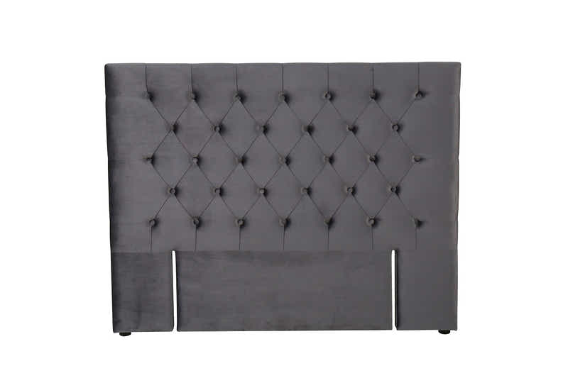 DS Rakel Velvet Headboard Grey - King