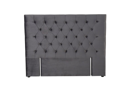 Rakel Velvet Headboard Grey - King
