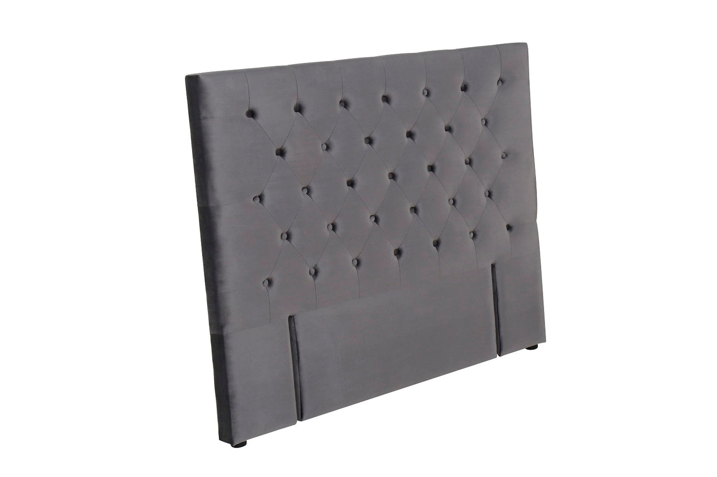 Rakel Headboard Double Velvet Grey