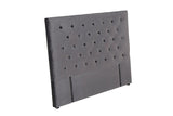 Rakel Headboard Double Velvet Grey