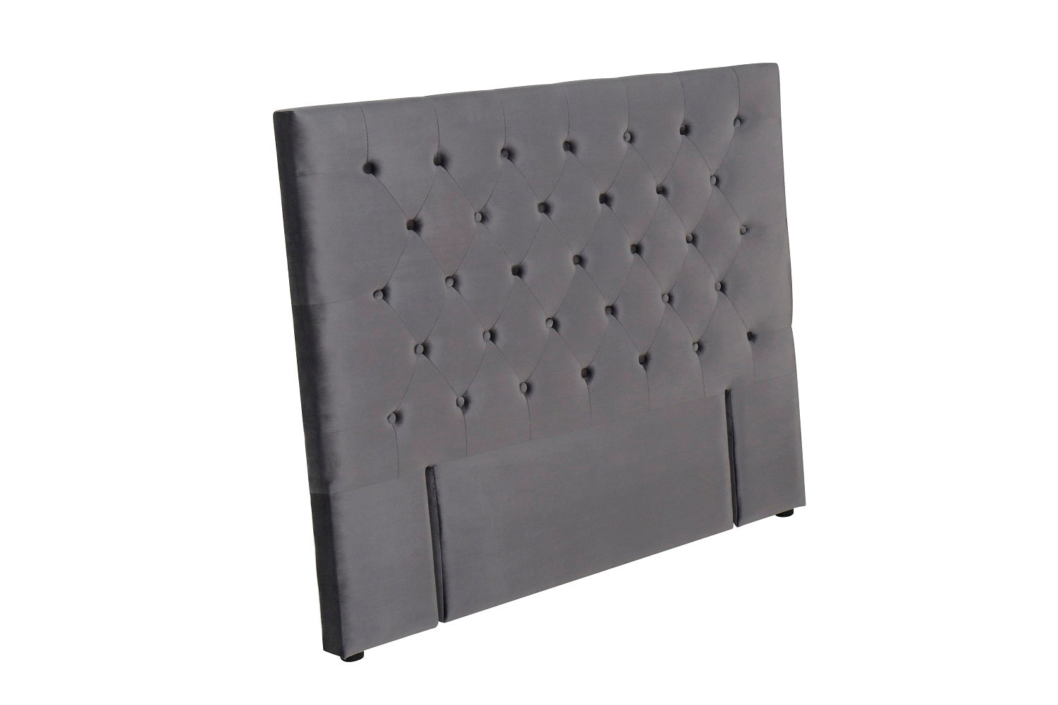 Rakel Velvet Headboard Grey - Double
