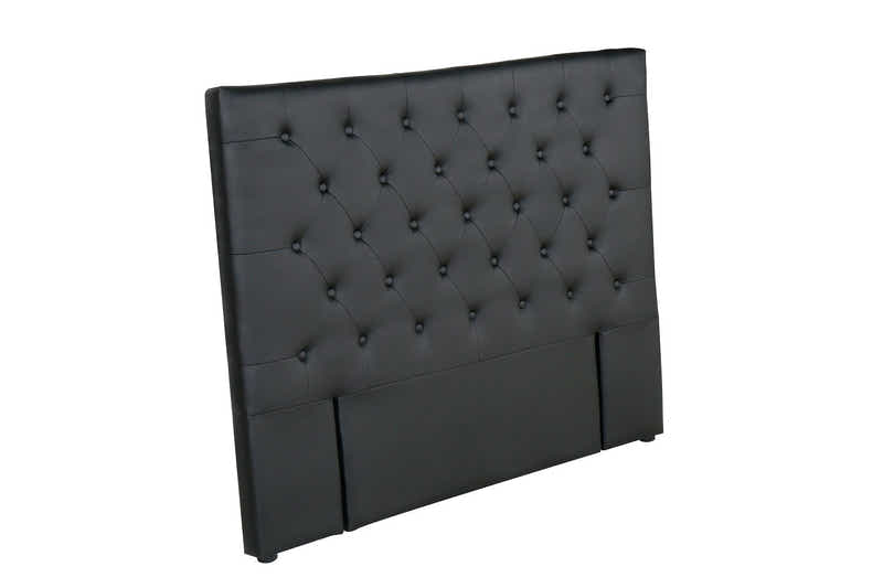 Raisa PU Headboard Black - Double