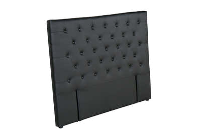 Raisa PU Headboard Black - Double