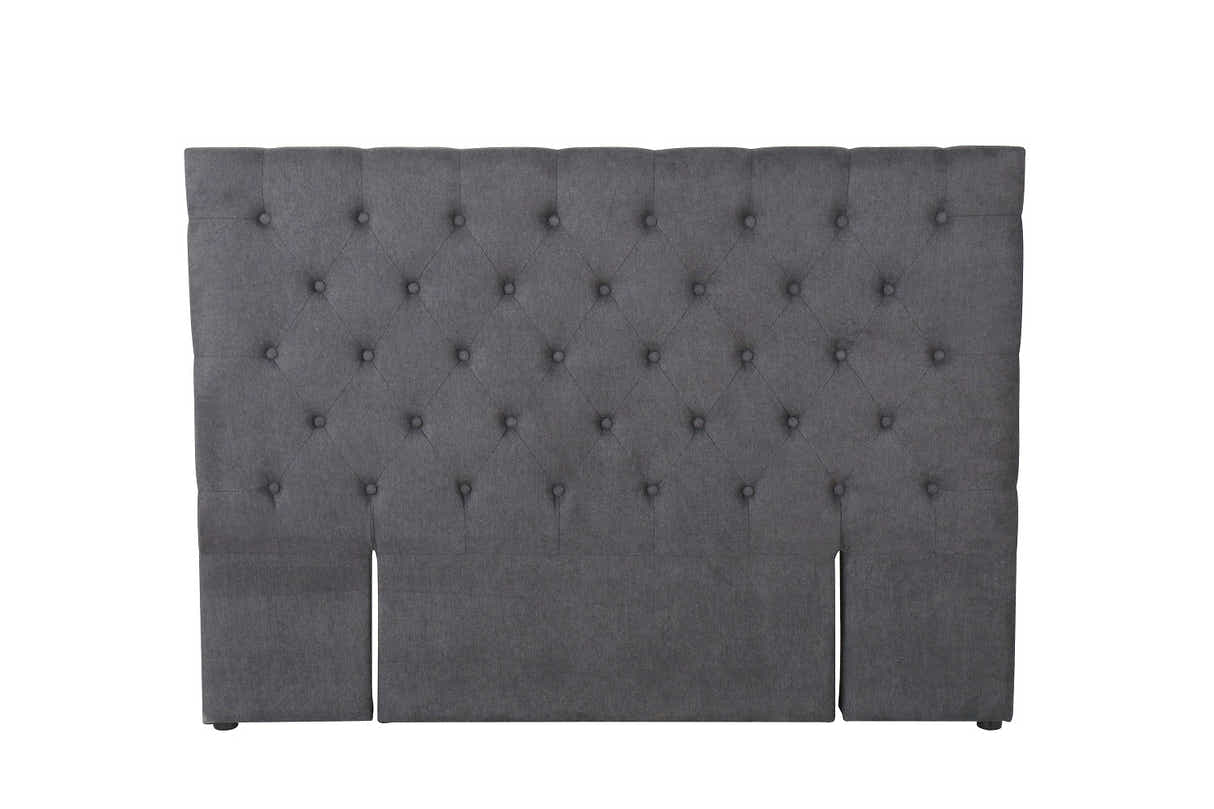 Rakel Fabric Headboard Grey - Double